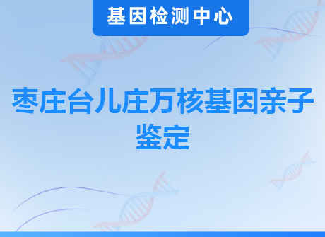 枣庄台儿庄万核基因亲子鉴定