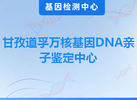 甘孜道孚万核基因DNA亲子鉴定中心