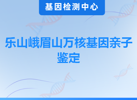 乐山峨眉山万核基因亲子鉴定