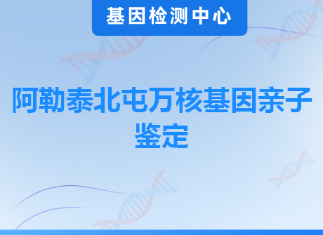 阿勒泰北屯万核基因亲子鉴定