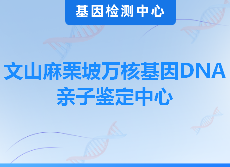 文山麻栗坡万核基因DNA亲子鉴定中心