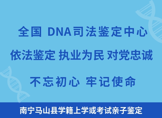 南宁马山县学籍上学或考试亲子鉴定