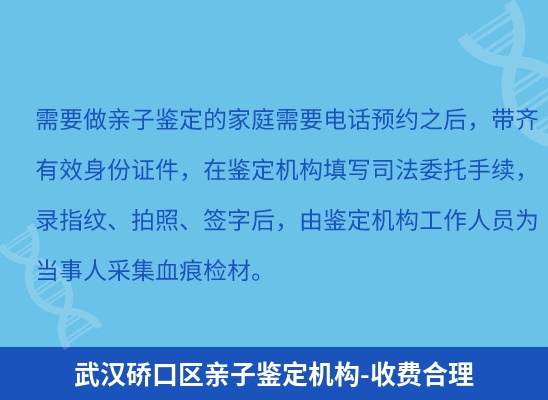 武汉硚口区学籍上学或考试亲子鉴定