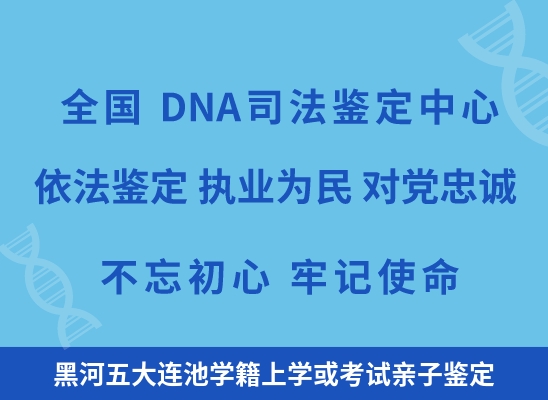 黑河五大连池学籍上学或考试亲子鉴定