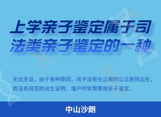 中山沙朗上学学籍或考试亲子鉴定