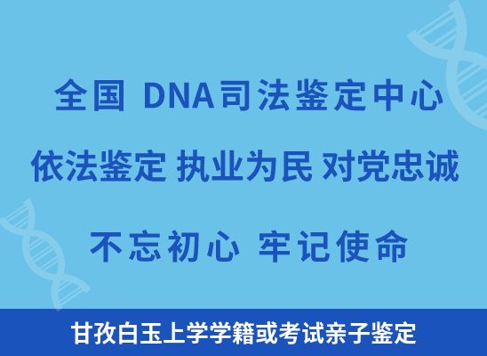 甘孜白玉上学学籍或考试亲子鉴定