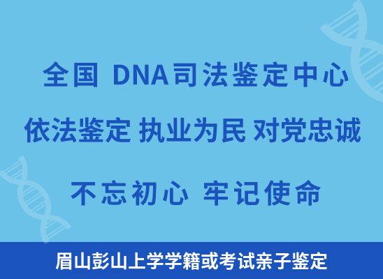 眉山彭山上学学籍或考试亲子鉴定