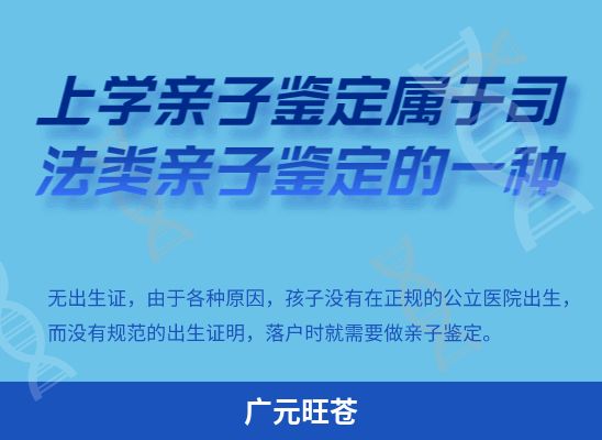 广元旺苍学籍上学、考试亲子鉴定