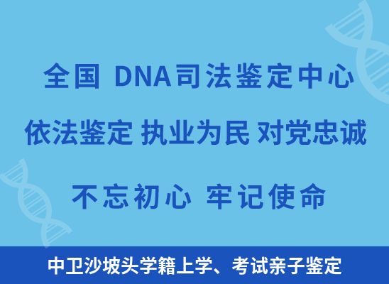 中卫沙坡头学籍上学、考试亲子鉴定