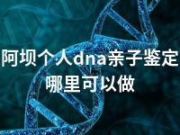 阿坝个人dna亲子鉴定哪里可以做