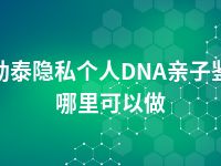 阿勒泰隐私个人DNA亲子鉴定哪里可以做