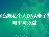 秦皇岛隐私个人DNA亲子鉴定哪里可以做