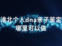 淮北个人dna亲子鉴定哪里可以做