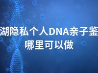 巢湖隐私个人DNA亲子鉴定哪里可以做