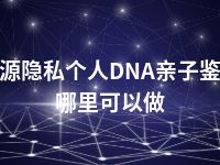 辽源隐私个人DNA亲子鉴定哪里可以做