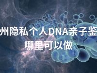 广州隐私个人DNA亲子鉴定哪里可以做