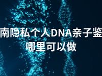 甘南隐私个人DNA亲子鉴定哪里可以做