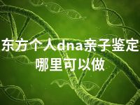 东方个人dna亲子鉴定哪里可以做