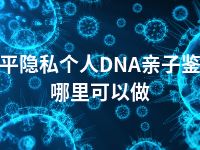 四平隐私个人DNA亲子鉴定哪里可以做