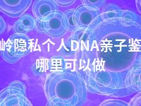 铁岭隐私个人DNA亲子鉴定哪里可以做