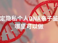 保定隐私个人DNA亲子鉴定哪里可以做