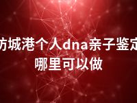 防城港个人dna亲子鉴定哪里可以做