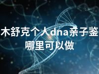 图木舒克个人dna亲子鉴定哪里可以做