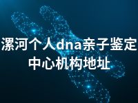 漯河个人dna亲子鉴定中心机构地址