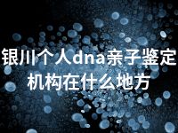 银川个人dna亲子鉴定机构在什么地方