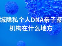 白城隐私个人DNA亲子鉴定机构在什么地方