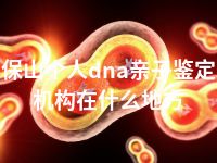 保山个人dna亲子鉴定机构在什么地方