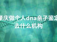 肇庆做个人dna亲子鉴定去什么机构