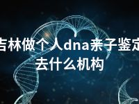 吉林做个人dna亲子鉴定去什么机构