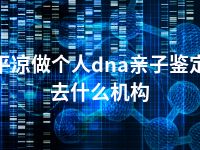 平凉做个人dna亲子鉴定去什么机构