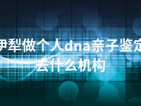 伊犁做个人dna亲子鉴定去什么机构