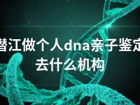 潜江做个人dna亲子鉴定去什么机构