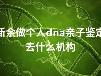 新余做个人dna亲子鉴定去什么机构