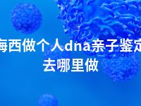 海西做个人dna亲子鉴定去哪里做