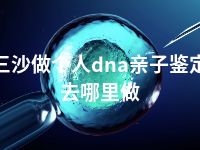 三沙做个人dna亲子鉴定去哪里做