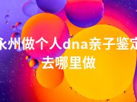 永州做个人dna亲子鉴定去哪里做