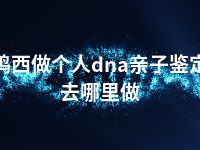 鸡西做个人dna亲子鉴定去哪里做