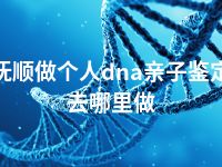 抚顺做个人dna亲子鉴定去哪里做