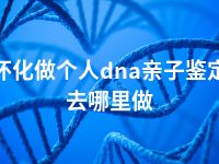 怀化做个人dna亲子鉴定去哪里做