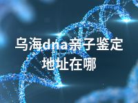 乌海dna亲子鉴定地址在哪