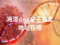 湘潭dna亲子鉴定地址在哪