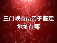 三门峡dna亲子鉴定地址在哪