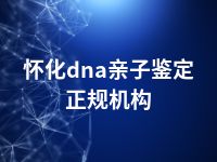 怀化dna亲子鉴定正规机构