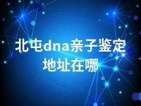 北屯dna亲子鉴定地址在哪