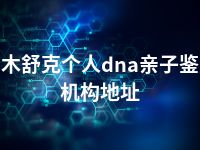 图木舒克个人dna亲子鉴定机构地址