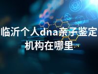 临沂个人dna亲子鉴定机构在哪里